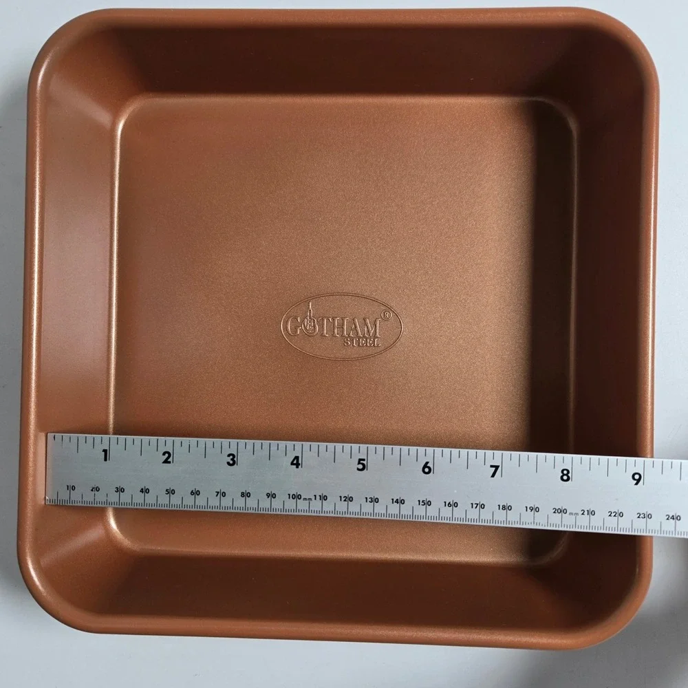 Gotham Steel Square Baking Pan Copper‎ Nonstick Ceramic Brownie Cake New